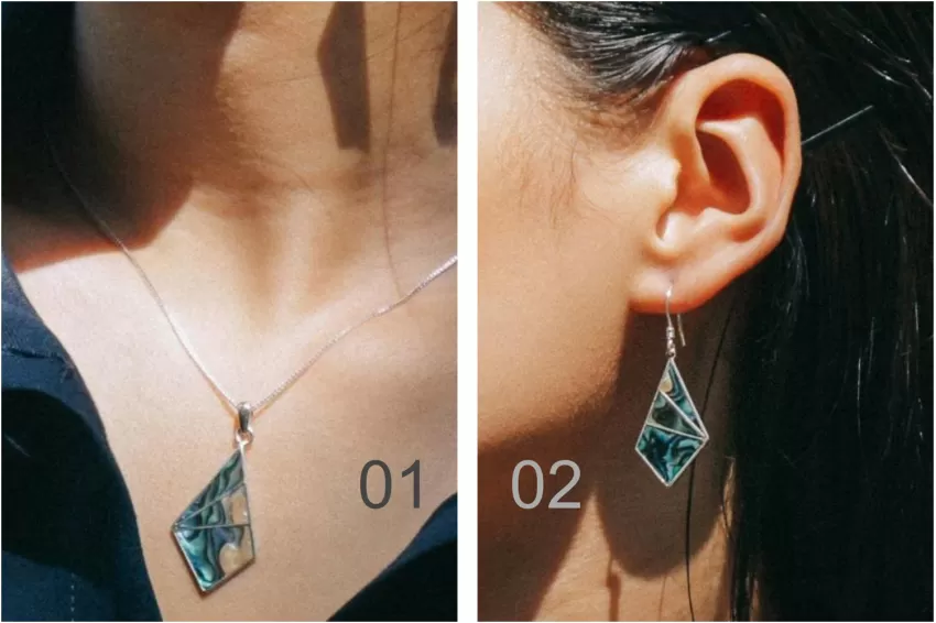 Vòng Cổ & Bông Tai Triangle, Nét Đẹp Kết Hợp Giữa Truyền Thống Và Hiện Đại, Hình Dáng Độc Đáo, Quà Tặng Cho Cô Nàng Cá Tính