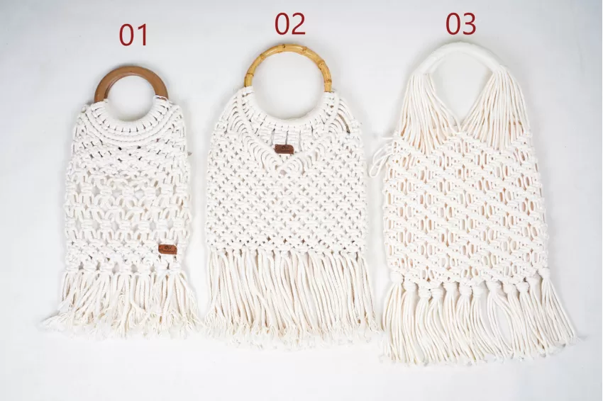 Túi Macrame Trắng