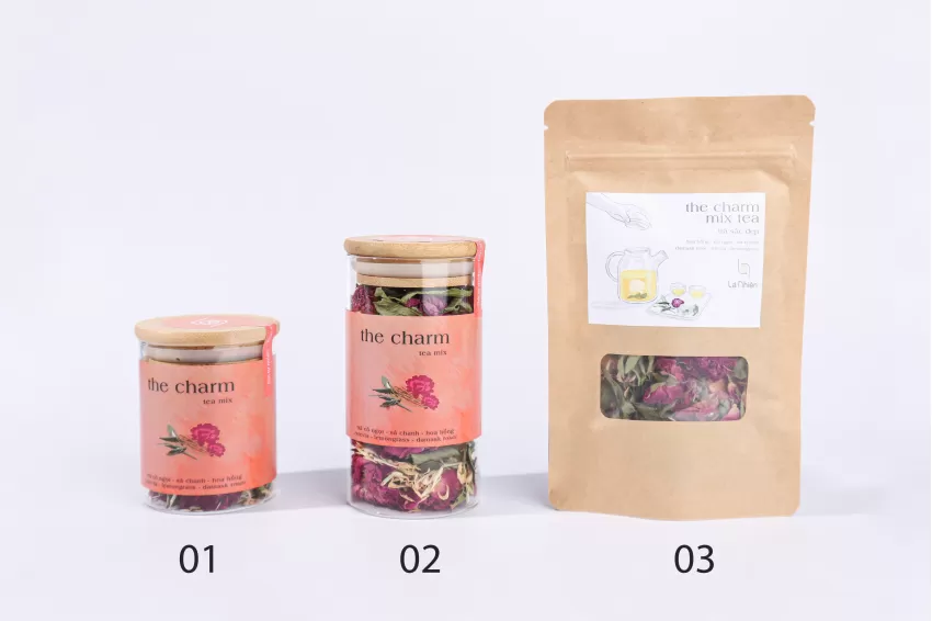 The Charm - Tea For Beauty, Blend Tea, Beauty Tea, Healthy Gift Set, Natural Herbal Blend, Beauty Gift Set for Her