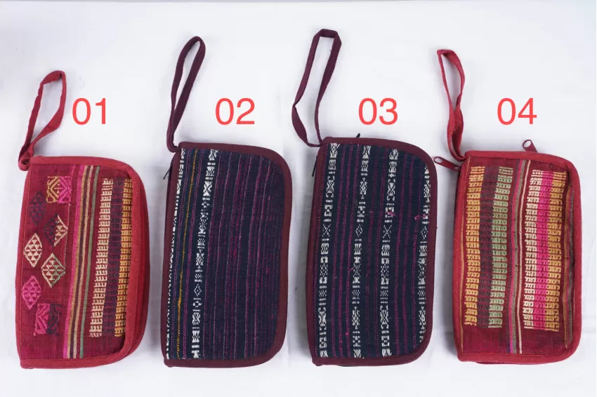 Rectangular Brocade Pouches With Zipper