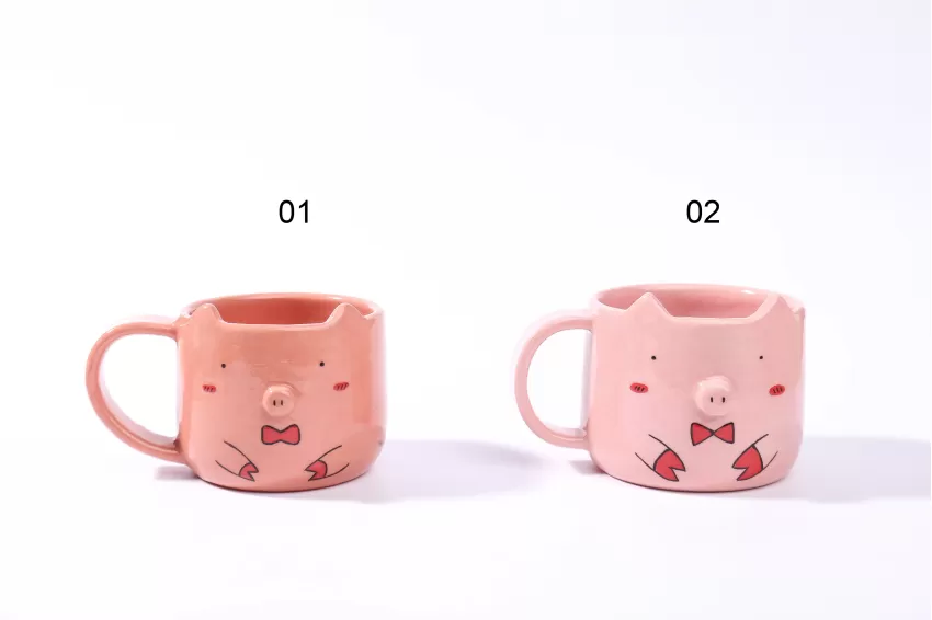 Piggy With Bow Tie Pottery Mug