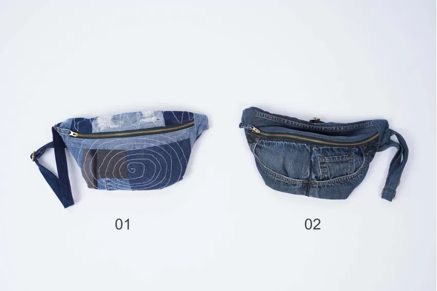 Túi Đeo Chéo Trước Ngực Từ Jeans Tái Chế, Thiết Kế Nhỏ Gọn, Đậm Chất Thể Thao, Phong Cách Trẻ Trung Và Hiện Đại