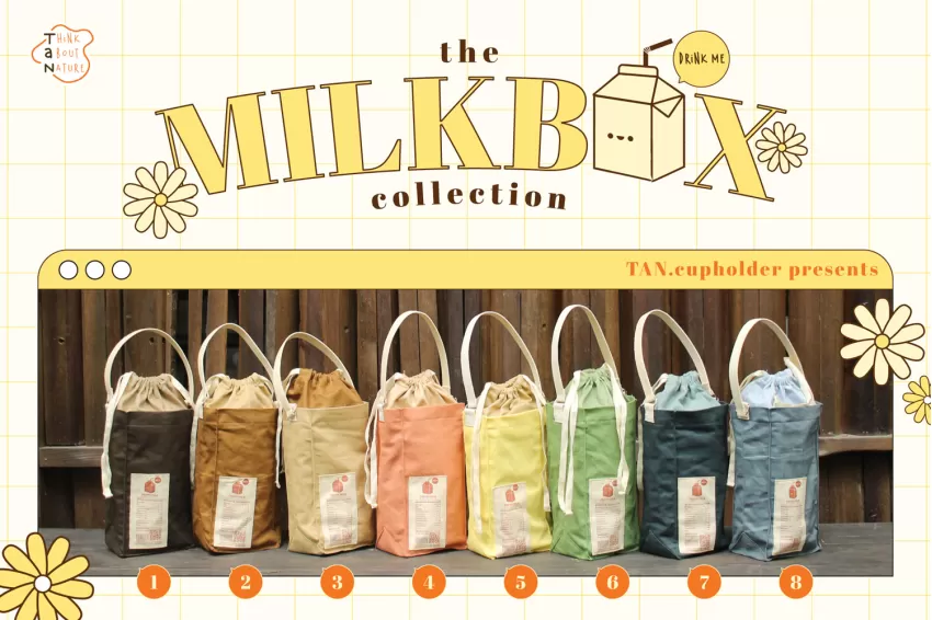 Túi Vải Đựng Bình Nước Milkbox, Chất Liệu Kaki Dày Dặn, Thiết Kế Tiện Lợi, Màu Sắc Đa Dạng, Bảo Vệ Bình Khỏi Va Đập