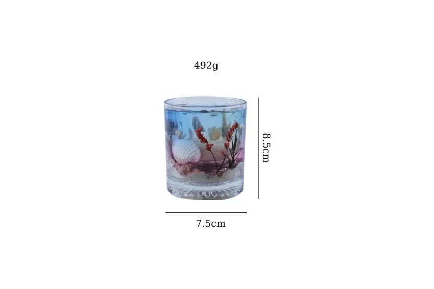 Ocean Theme Candle Holder With Tealight Candles