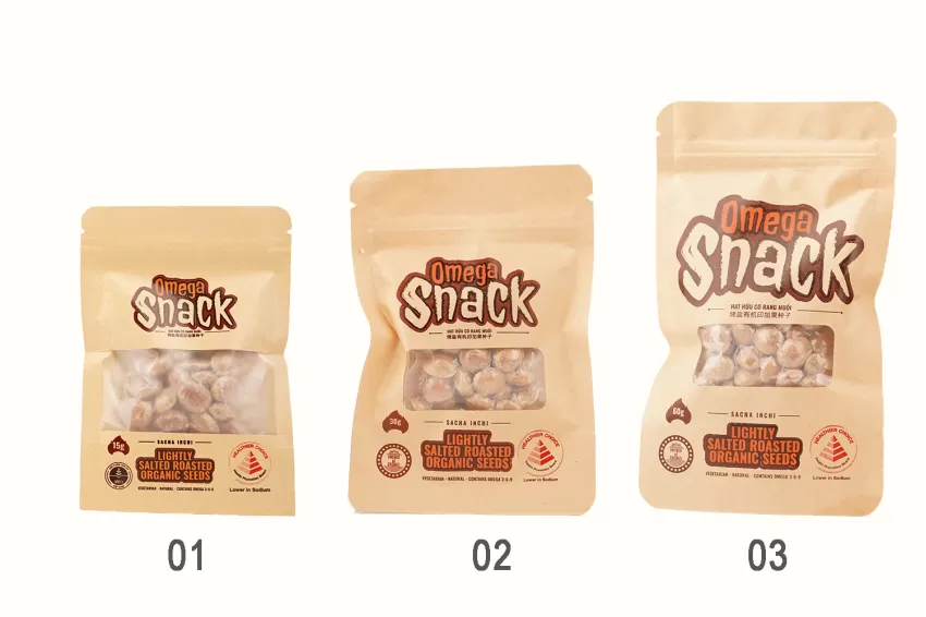 Snack Sacha Inchi Rang Muối, Snack Cho Người Ăn Chay, Bữa Ăn Nhẹ Lành Mạnh, Snack Bổ Sung Năng Lượng, Hạt Sacha Inchi Organic