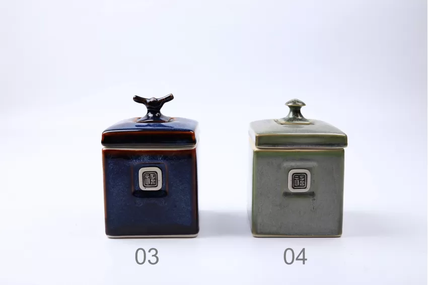Square Porcelain Tea Box