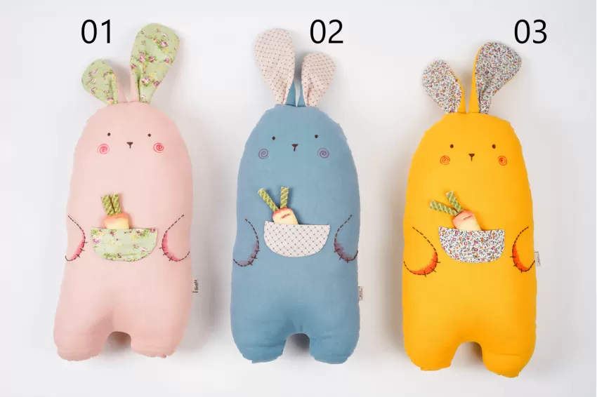 Handmade Fabric Buno Rabbit Doll, Stuffed Animal, Baby Toy, Soft Fabric Toy, Cute Buno Bunny, Handcrafted Bunny