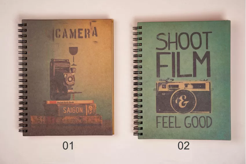 Kraft Notebook With Vintage Camera Cover