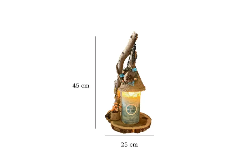 Standing Scented Candle Warmer Decorated With Dried Flowers, Smokeless, Promotes Even Candle Burning, Home Decoration
