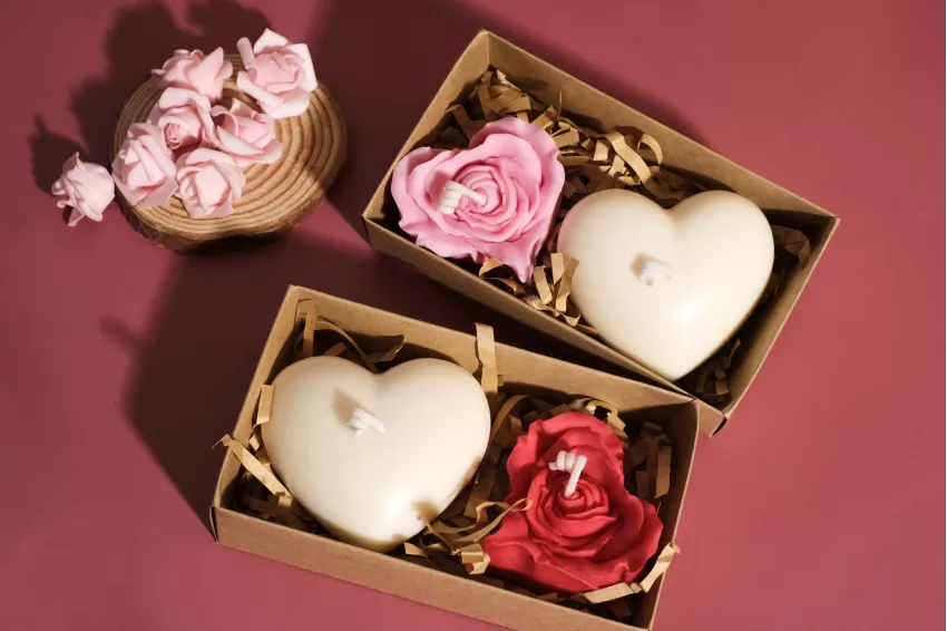 Heart Candles Gift Set