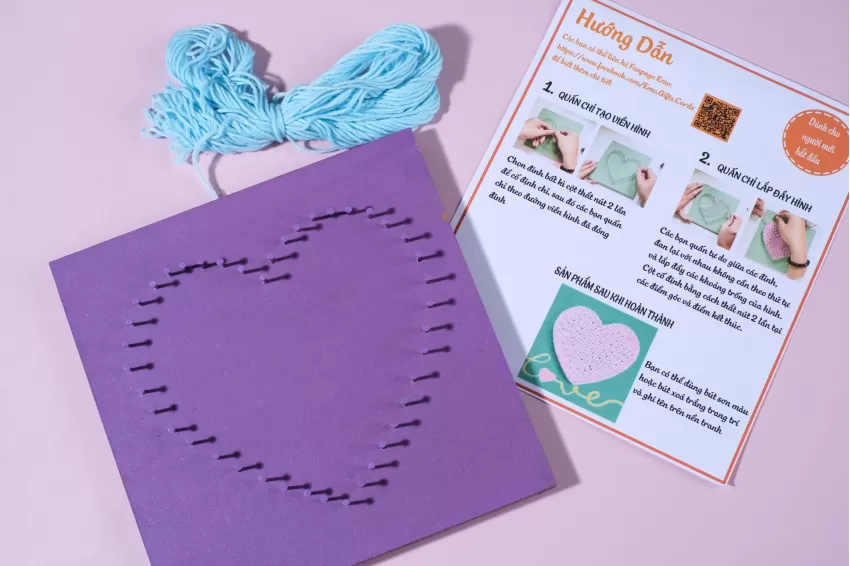Heart Design, String Art DIY Kit