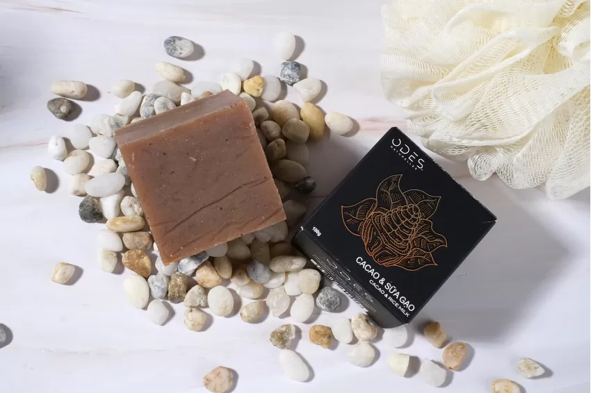 Cacao & Rice Milk Soap, Preservative-Free, Nourishes Healthy Skin, Soothes Inflammatory Acne, Reduces Irritation, Gentle Soap