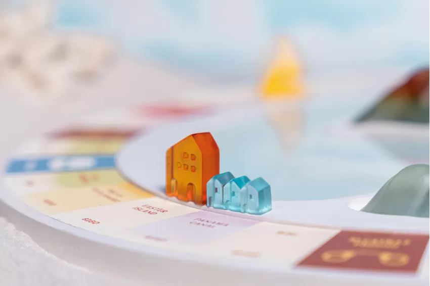 Ocean-Inspired Resin Islandology - Maztermind, Board Games Set, Handmade Board Games, Oceanic Monopoly, Group Play Games