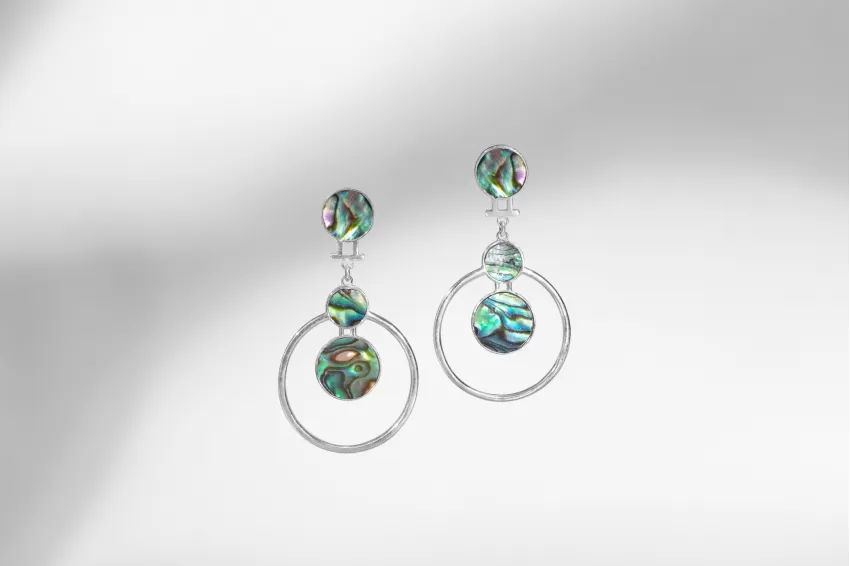 Double Trouble Earrings, Original Collection, Shiny 925 Material, Impressive Patterns, Stunning Design, Long Earring Shape