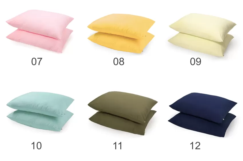 Premium Cotton Pillowcase, Imported Cotton Material, Wrinkle-resistant, No Pilling, Colorfast, Elegant Design, Luxurious Color