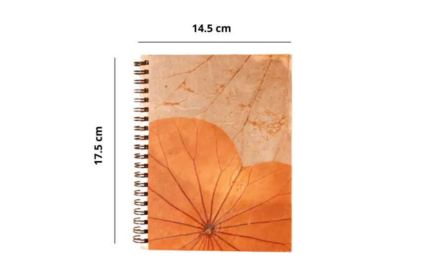 Lotus Leaf Notebooks, Hard and Sturdy Cover, Delicate and Rustic Lotus Leaf Pattern, Suitable Size, Easy to Carry, Suitable for Daily Notes, Corporate Gift