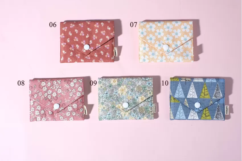 Mini Letter Fabric Wallet, Raw Cotton Fabric, Compact and Elegant, Eye-catching Patterns, Various Designs, Affordable Price