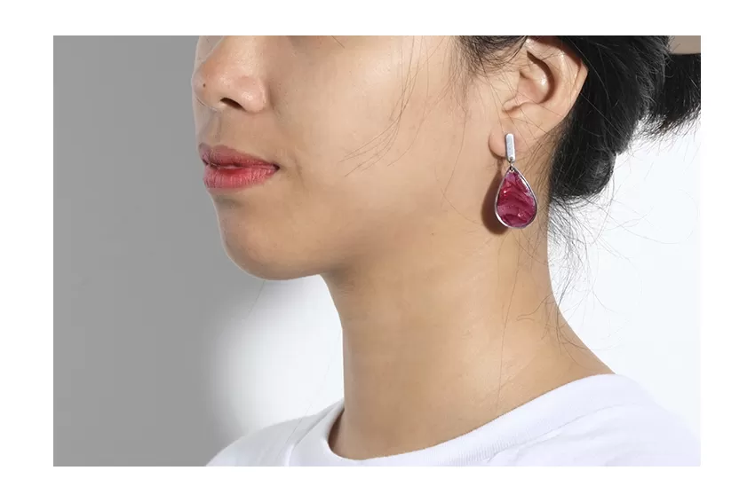 Tear Drop Marble Clay Earrings, Diverse and Vibrant Colors, Adding Delicate Touch to Outfits, Lightweight and Comfortable to Wear