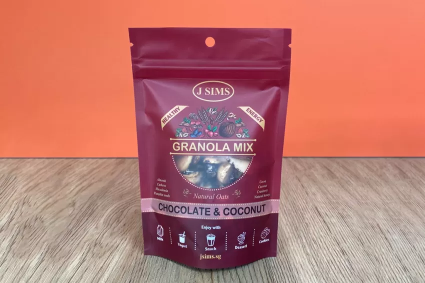 Granola Mix Vị Socola Dừa, Gói Mini 45g, Ngũ Cốc Socola, Bữa Sáng Đủ Dưỡng Chất, Ngũ Cốc Giảm Tiểu Đường