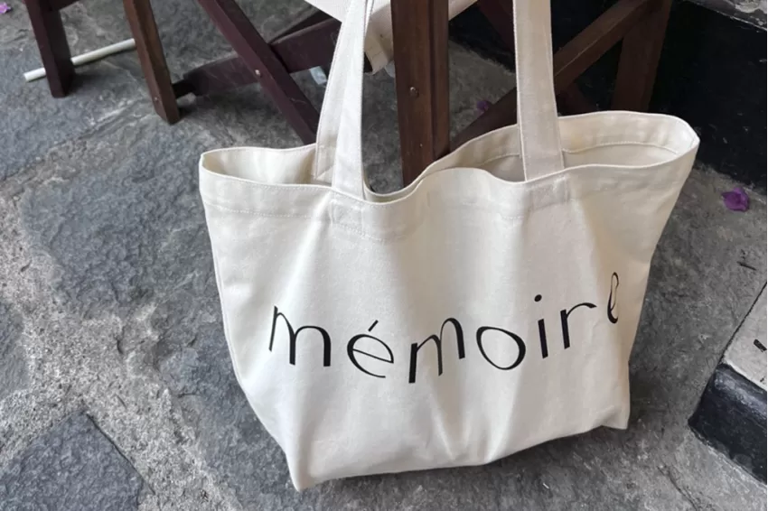 Memoire White Tote Bag