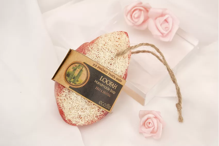 Rose Loofah Handmade Soap