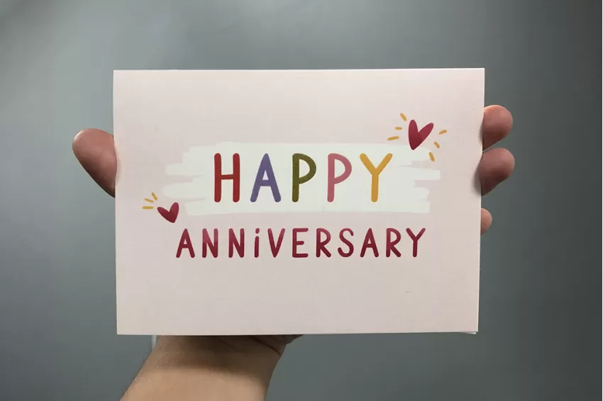 Thiệp Kỷ Niệm “Happy Anniversary”