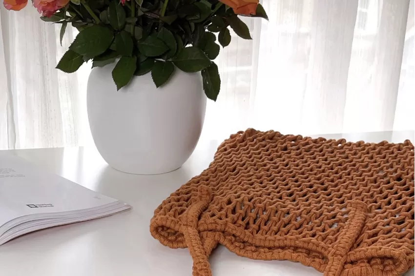 Túi Tote Đan Macrame, Túi Handmade, Phong Cách Đơn Giản Nhưng Độc Đáo, Túi Tote Đan Macrame, Phụ Kiện Sử Dụng Hàng Ngày