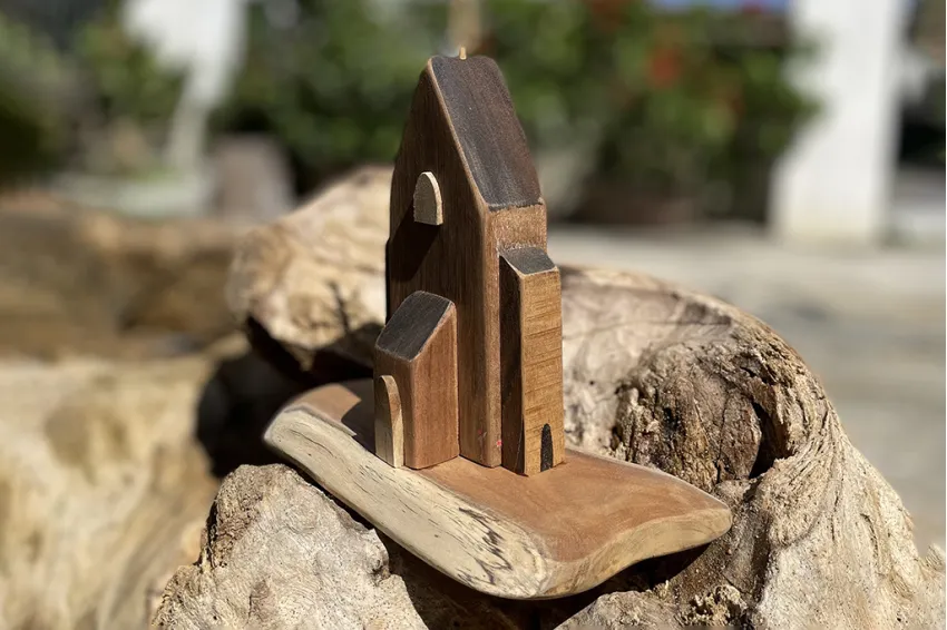 Driftwood Church Miniature, Nt-0023, Rustic Handcrafted Item, Durable and Beautiful Wood Material, Meticulous and Detailed, Handmade Product