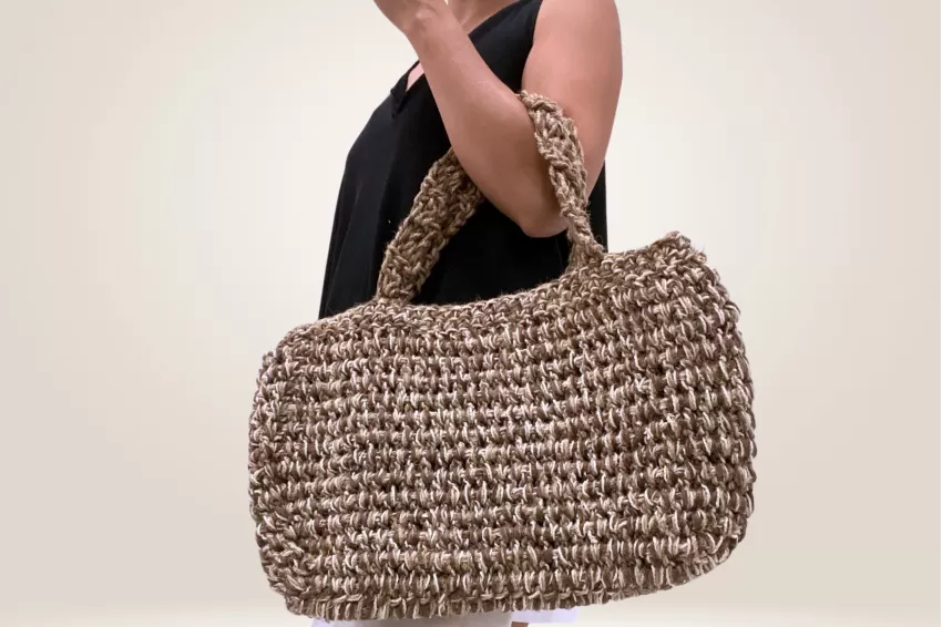 Coco Carry Florets Tote, Dark Brown, Handmade, Durable And Unique Design, Sophisticated Color Tone, Easy To Match With Outfits