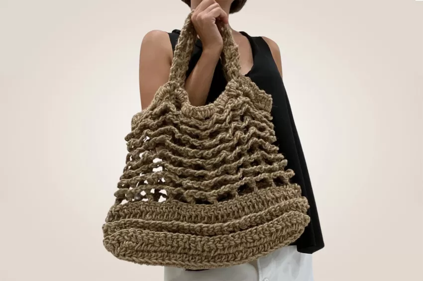 Jute Carry Ori Tote, Natural Color, Handcrafted Tote Bag, Natural Materials, Natural Design And Color, Ensuring High Durability