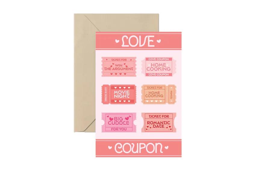 Bưu Thiếp Love Coupons, BST Love Quotes, Bưu Thiếp, Thiệp Thiết Kế Đáng Yêu, Văn Phòng Phẩm, Quà Tặng Bạn Gái, Quà Tặng Cho Cặp Đôi