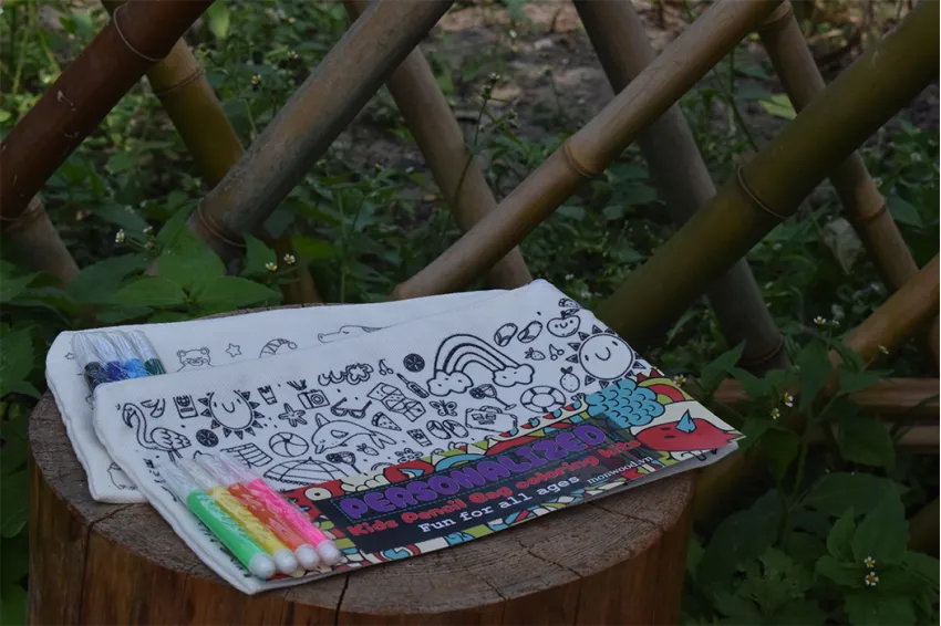 Canvas Coloring Pen Bag, Coloring Games, Educational Games, Canvas, Coloring, Educational Toys