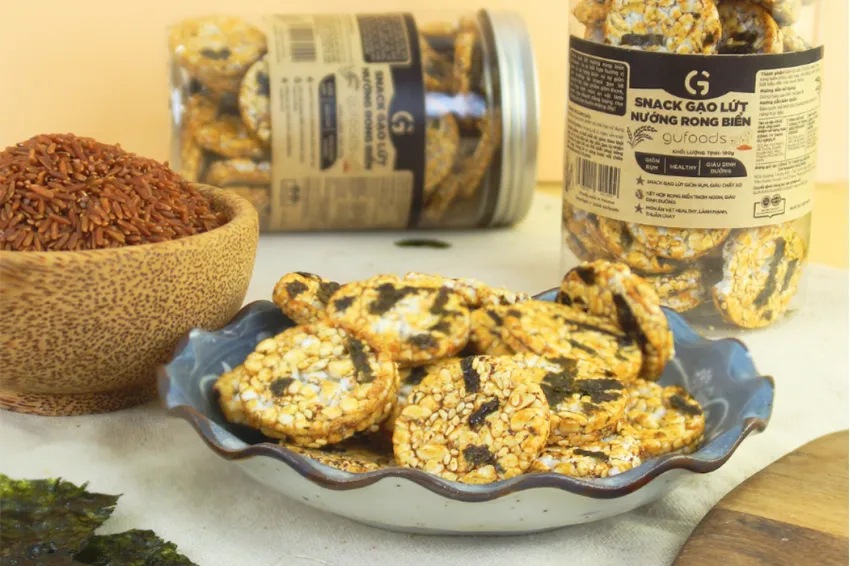 Grilled Brown Rice Seaweed Snack GUfoods, Seaweed Snack, Brown Rice, Healthy Snacks, Nutritious Snacks, Gifts For Health