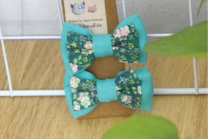 Set of 2 Fabric Bow Pin, Fabric Hair Pin, Hair Accessories, Handmade Accessories, Fabric Accessories, Gifts for Girls, Gifts for Girlfriends, Unique Gifts