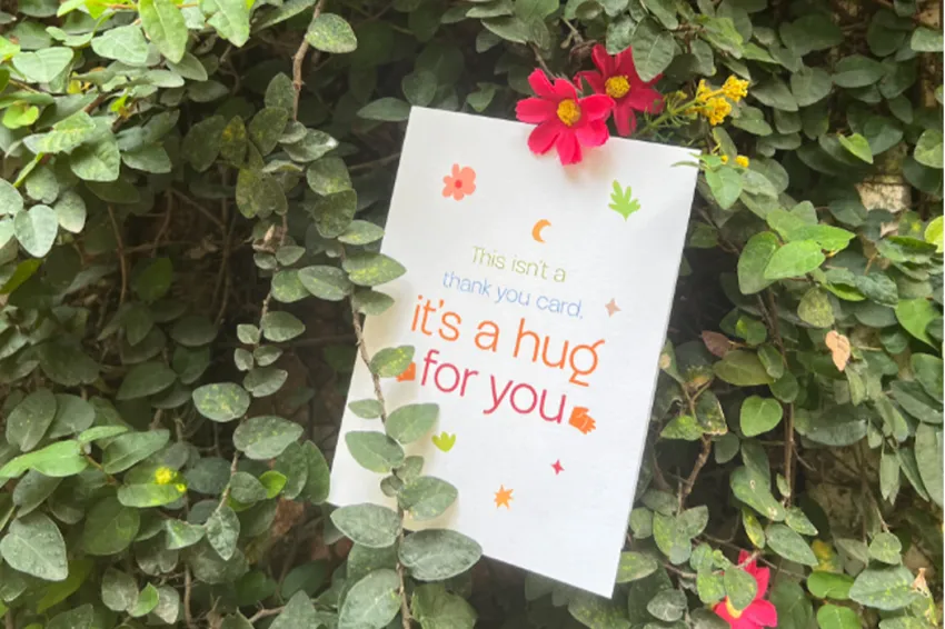 Bưu Thiếp A Hug, BST Thank You, Bưu Thiếp, Thiệp Thiết Kế Đáng Yêu, Văn Phòng Phẩm, Thiệp Cảm Ơn, Quà Tặng Đáng Yêu