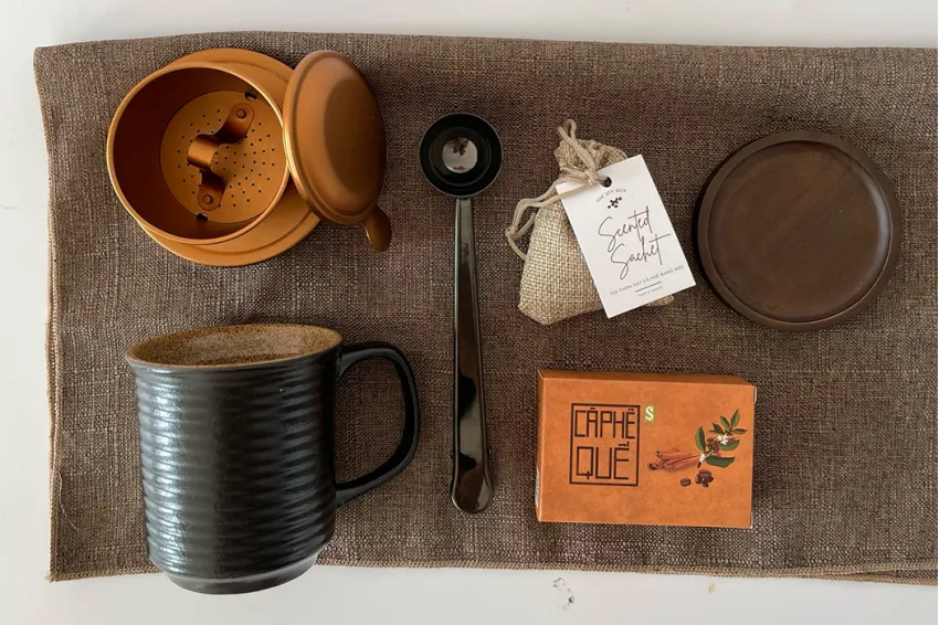 But First! Coffee Gift Box, Coffee Lover Gift Set, Coffee Accessories, Unique Coffee Gift, Ceramic Mug, Coffee-Scented Sachet, Coffee & Cinnamon Soap