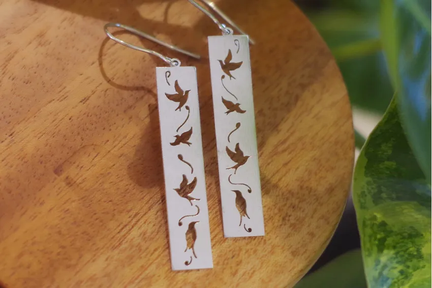 Bird Wings of Freedom Earrings, Gifts for Women, Elegant Gifts, Silver Earrings, Handmade Jewelry, Handmade Silver Jewelry, Luxury Silver Jewelry