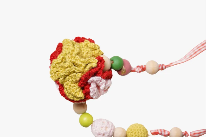 Livvy Cozy Crocheted and Gilding Wooden Bead Necklace, Unique Jewelry Accessories, Gifts for Women, Handmade Gifts, High-end Gifts