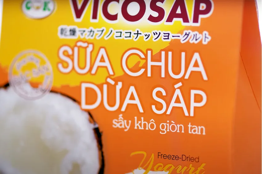 Sữa Chua Dừa Sáp Sấy Giòn Tan 25g - Ít đường - Ăn vặt dinh dưỡng - Đặc sản Trà Vinh