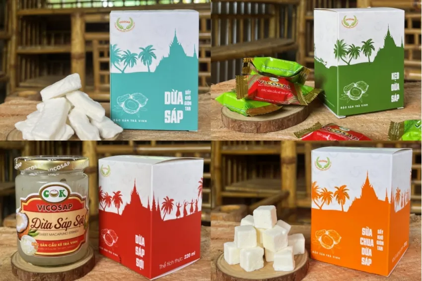 "Vàng Trắng Trà Vinh" Macapuno Coconut Gift Box, The Essence Of Tra Vinh's Specialties, Unique And Unforgettable Taste Of Vietnam