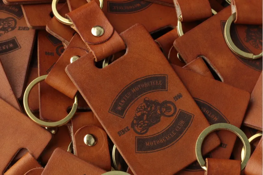 Leather Keychains With Logo Engraved, Signature Engraved, Name Engraved On Request, Unique Fashion Accessories, Personalized Gifts, Gifts With A Personal Imprint