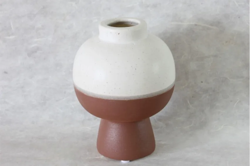 "Nam" Flower Vase, Terracotta Jaali Style, Decorative Ceramic Vase, Artistic Ceramic Vase, Tan Van Ceramic, High Class Furniture, Premium Gifts