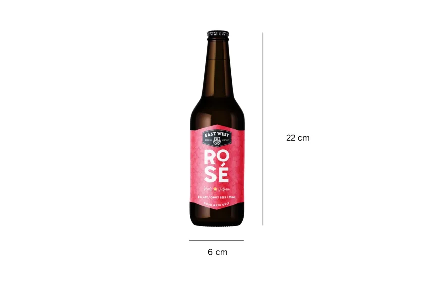 Bia Thủ Công ROSÉ, Chai 330ml, Tận Hưởng Những Cuộc Vui Ngọt Ngào, Bia Craft Việt Nam, Thành Phần Quả Mọng, Hương Vị Ngọt Ngào, Bia Cho Mọi Dịp