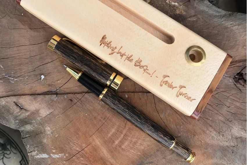 Agarwood Pen Engraved Name, personalized gifts