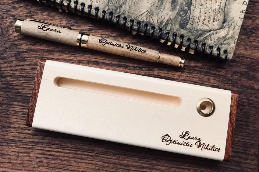 Agarwood Pen Engraved Name, personalized gifts
