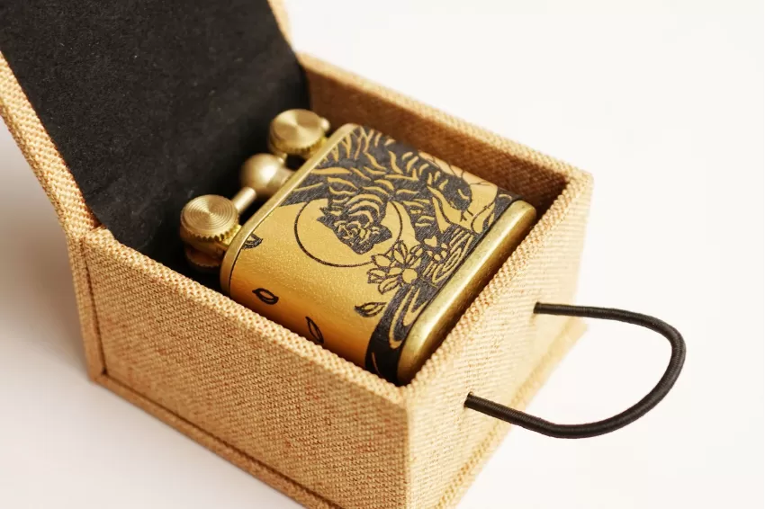 hand-drawn leather lighter, personalized gifts