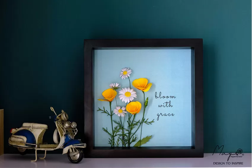 Paper Flower Painting. Personalized gifts