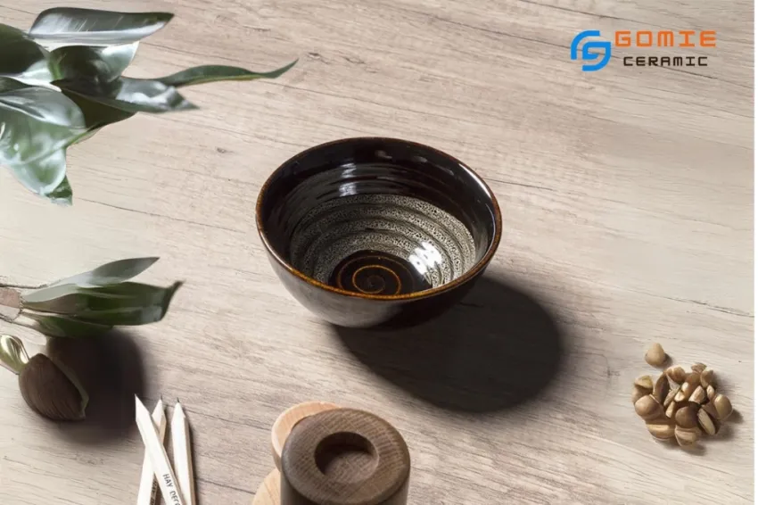 D11 Fire-Glazed Ceramic Rice Bowl, Unique And Stylish Bowl, Perfect For Everyday Use, Vietnamese Ceramic, Bat Trang Ceramic