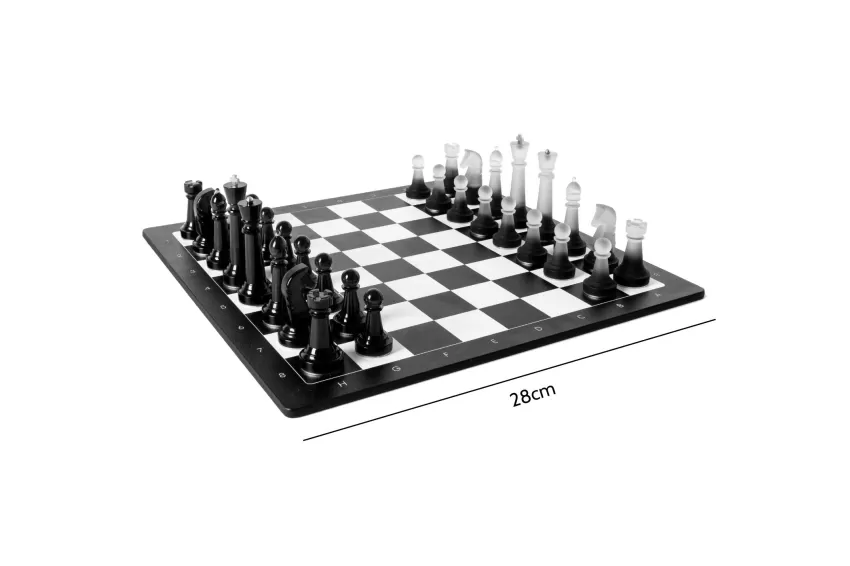 Lumina Chess, Monochrome Version - Maztermind, Strategy Game, Monochrome Chess Set, Beautifully Designed Chess