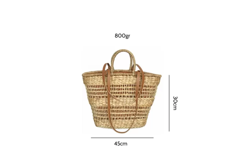 Summer Beach Bag With Leather Strap, Spacious Bag Shape, Impressive And Youthful Color Combination, Durable Bag For Long-Term Use